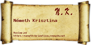 Németh Krisztina névjegykártya
